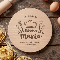 Tagliere personalizzato La cucina della nonna - rotondo