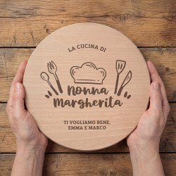 Tagliere personalizzato La cucina della nonna - rotondo