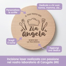Tagliere personalizzato La cucina della nonna - rotondo
