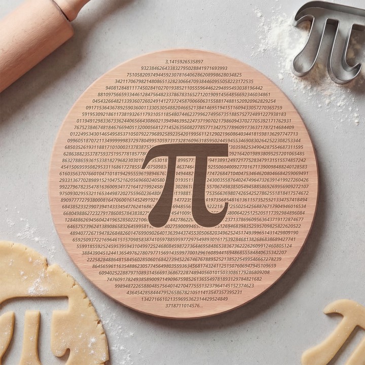 Tagliere personalizzato Pi Greco - rotondo