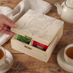 Scatola per il tè personalizzata