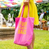 Borsa in cotone Fuck plastic bag