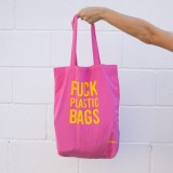 Borsa in cotone Fuck plastic bag