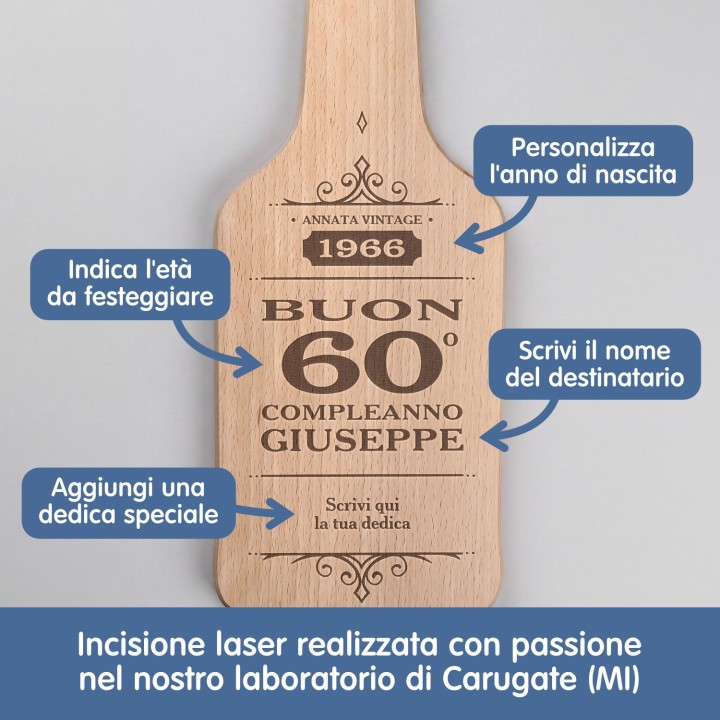 Tagliere personalizzato per compleanno