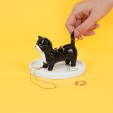 Gatto porta anelli in ceramica
