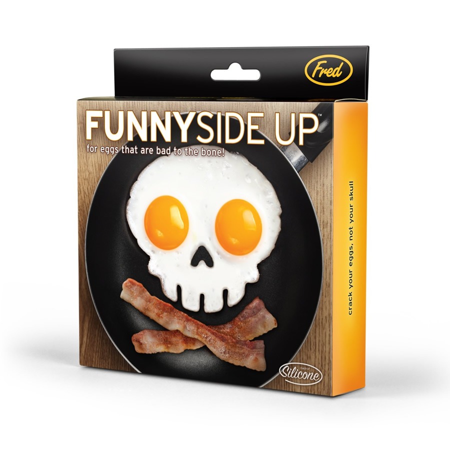 Fred & Friends stampo a forma di teschio per le uova Teschio 1 litro Skull Funny Side Up 