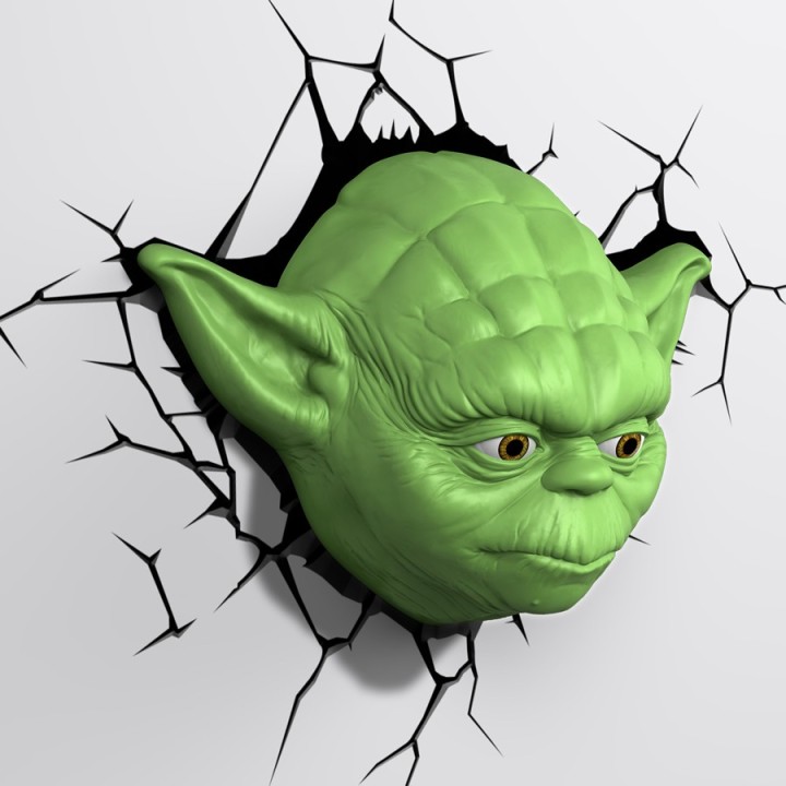 Luce da parete 3D Yoda