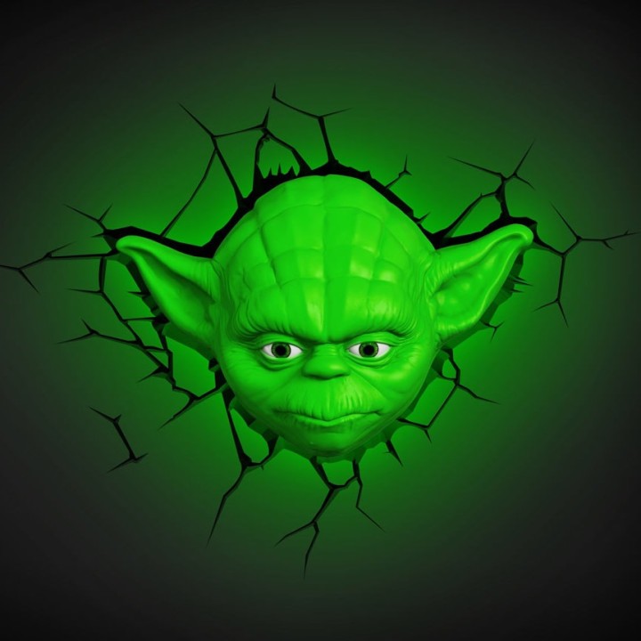 Luce da parete 3D Yoda
