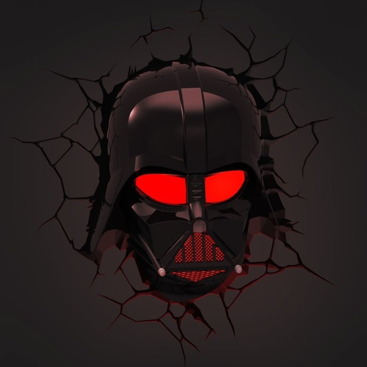 Luce da parete 3D Darth Vader