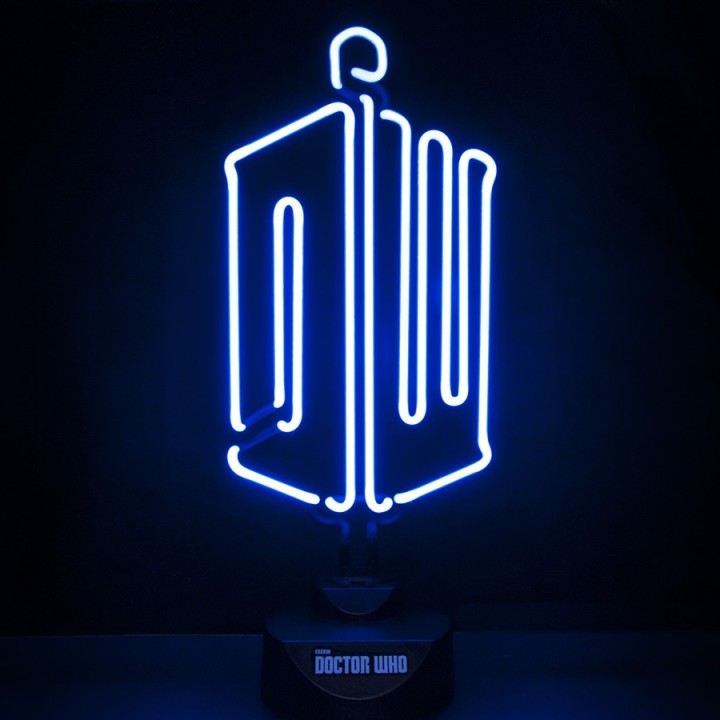 Luce al neon Doctor Who