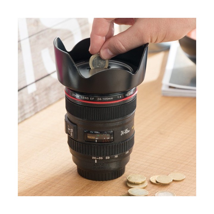 Salvadanaio Obiettivo fotografico