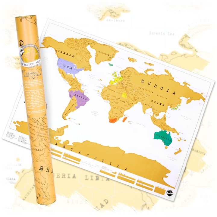 Mappa del mondo da grattare