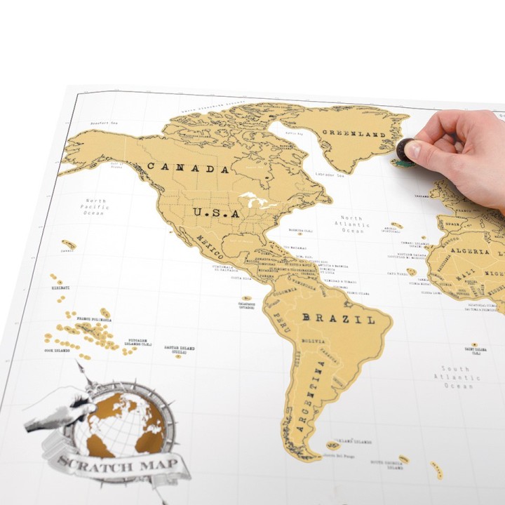 Mappa del mondo da grattare