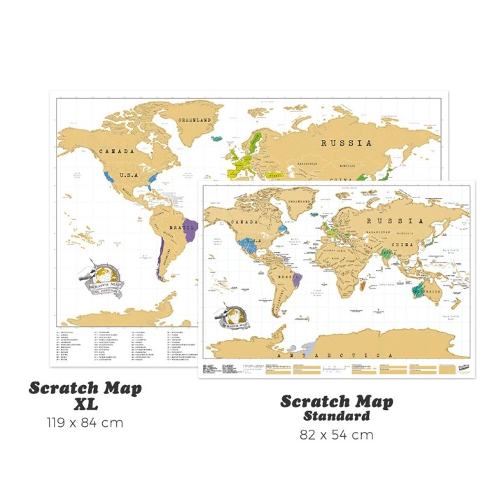 Mappa del mondo da grattare XL