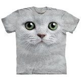 Maglietta Big Face Gatto Bianco