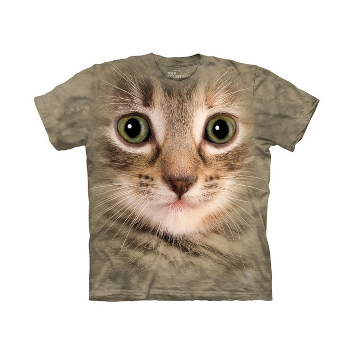 Maglietta Big Face Gatto Beige