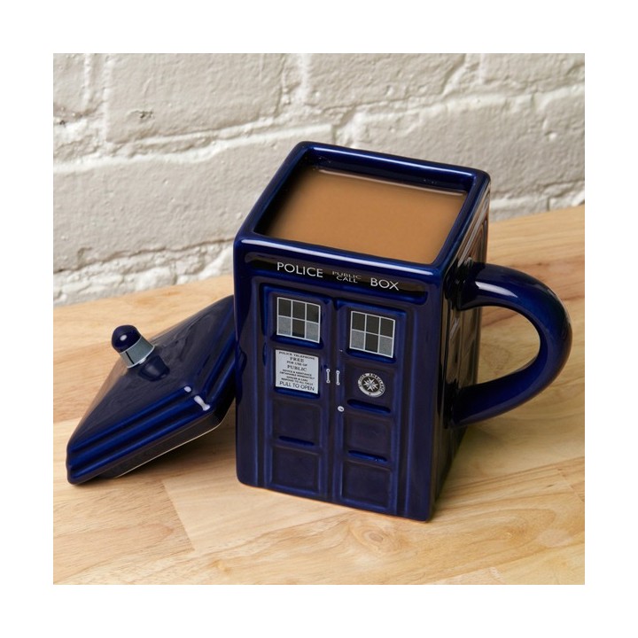 Mug Doctor Who TARDIS con coperchio