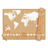 Mappa del mondo con timbro