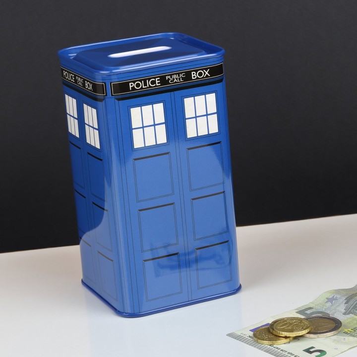 Salvadanaio TARDIS in Latta