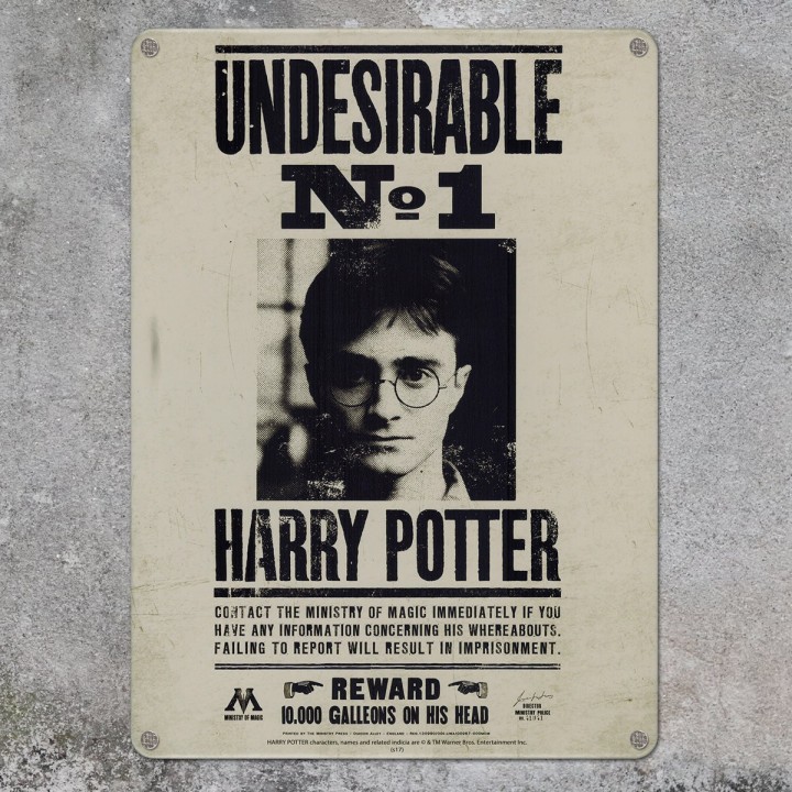 Targa Harry Potter Indesiderabile n.1 (A5)