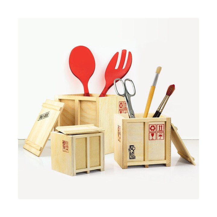 Container di legno portaoggetti