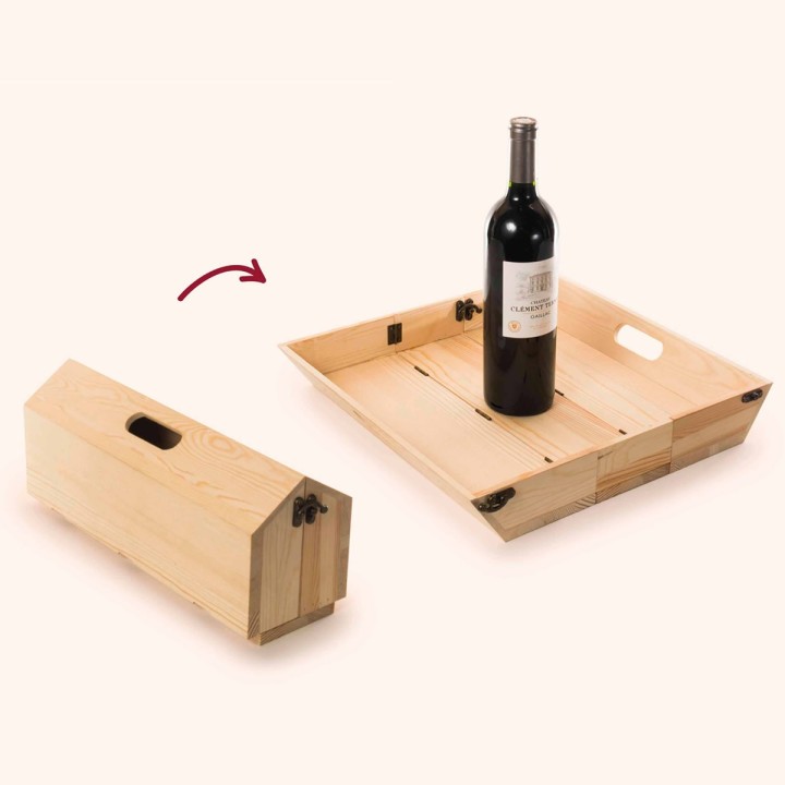 Porta vino e vassoio Rackpack