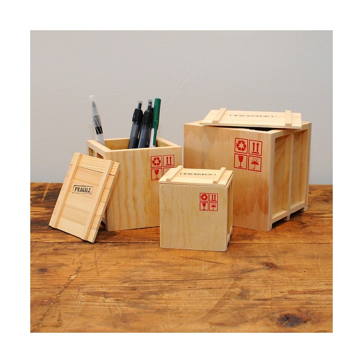 Container di legno portaoggetti