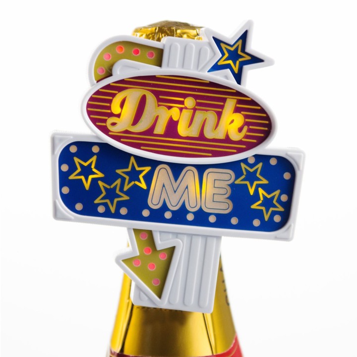 Insegna Drink Me per bottiglie