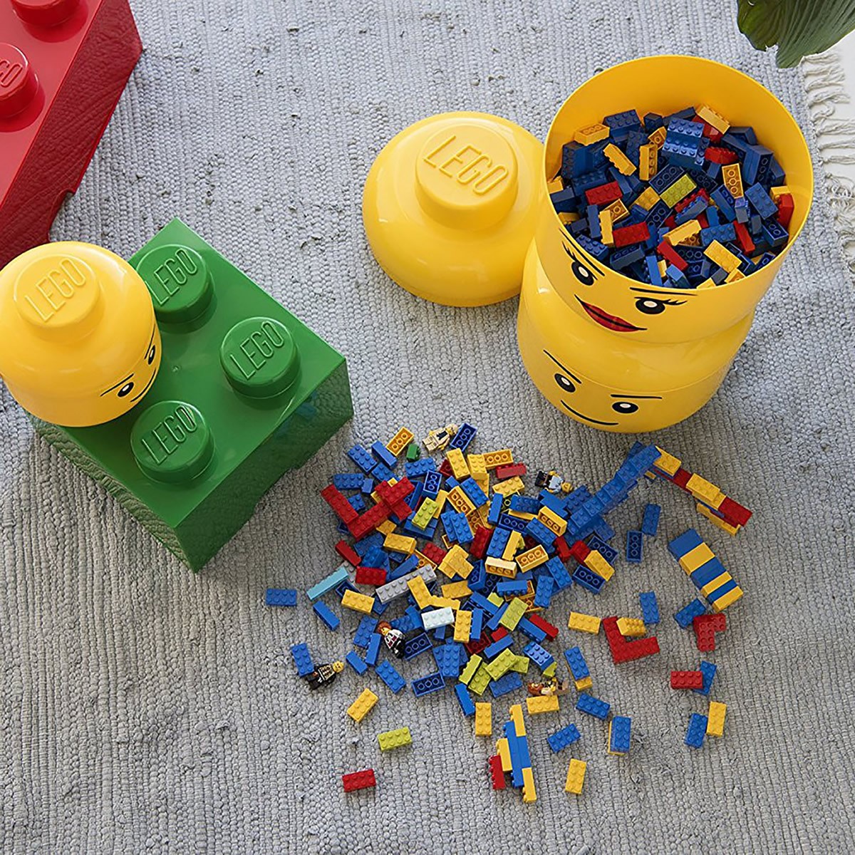 Testa LEGO gigante portaoggetti