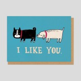Biglietto di auguri I like You - Dogs