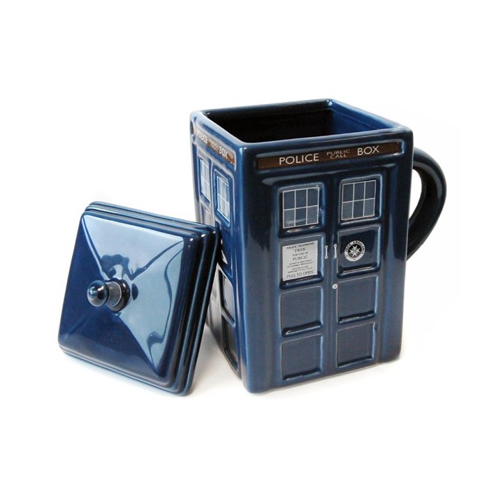 Mug Doctor Who TARDIS con coperchio