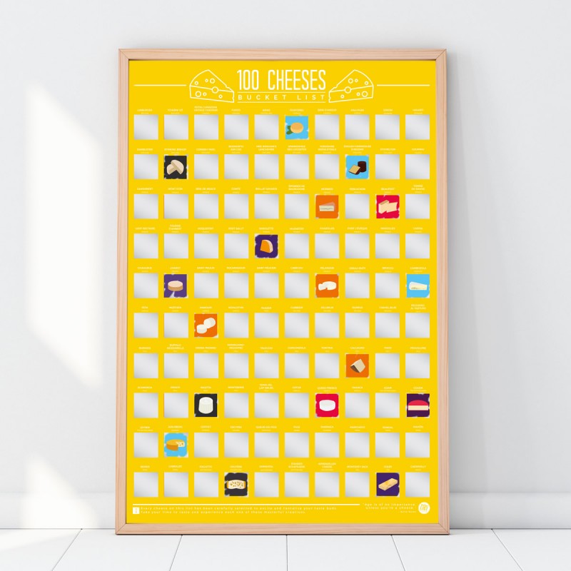 Poster 100 formaggi da mangiare