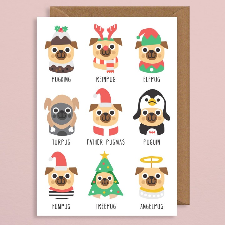 Biglietto di auguri Cagnolini di Natale