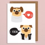 Biglietto di auguri I love You – I Know