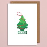 Biglietto di auguri Alberello per auto