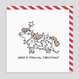 Biglietto di auguri di Natale Unicorno magico