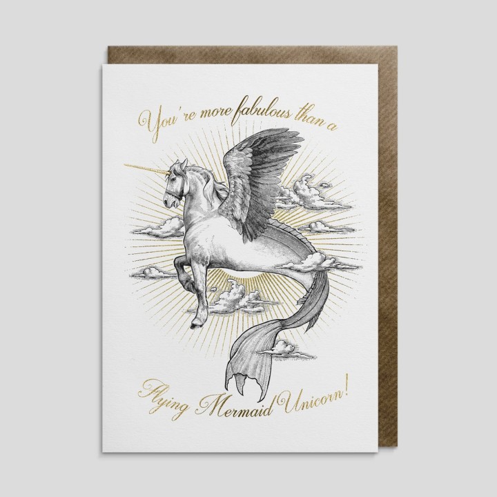 Biglietto di auguri Unicorno Sirena
