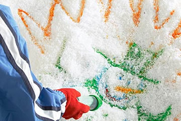 Tinte per disegnare sulla neve