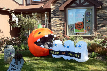 Pac-Man gonfiabile in stile Halloween