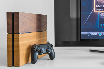 La cover di legno per PlayStation 4