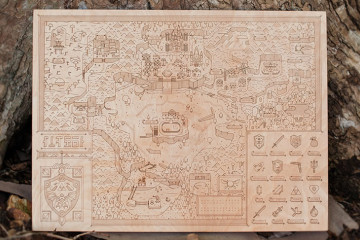La mappa di Hyrule di legno