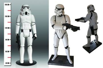 L’action figure a grandezza naturale di uno Stormtrooper