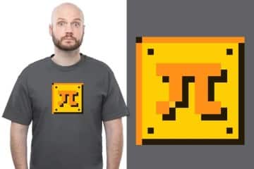 Maglietta Pi greco 8-bit