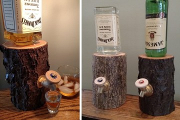 Ceppo di legno dispenser