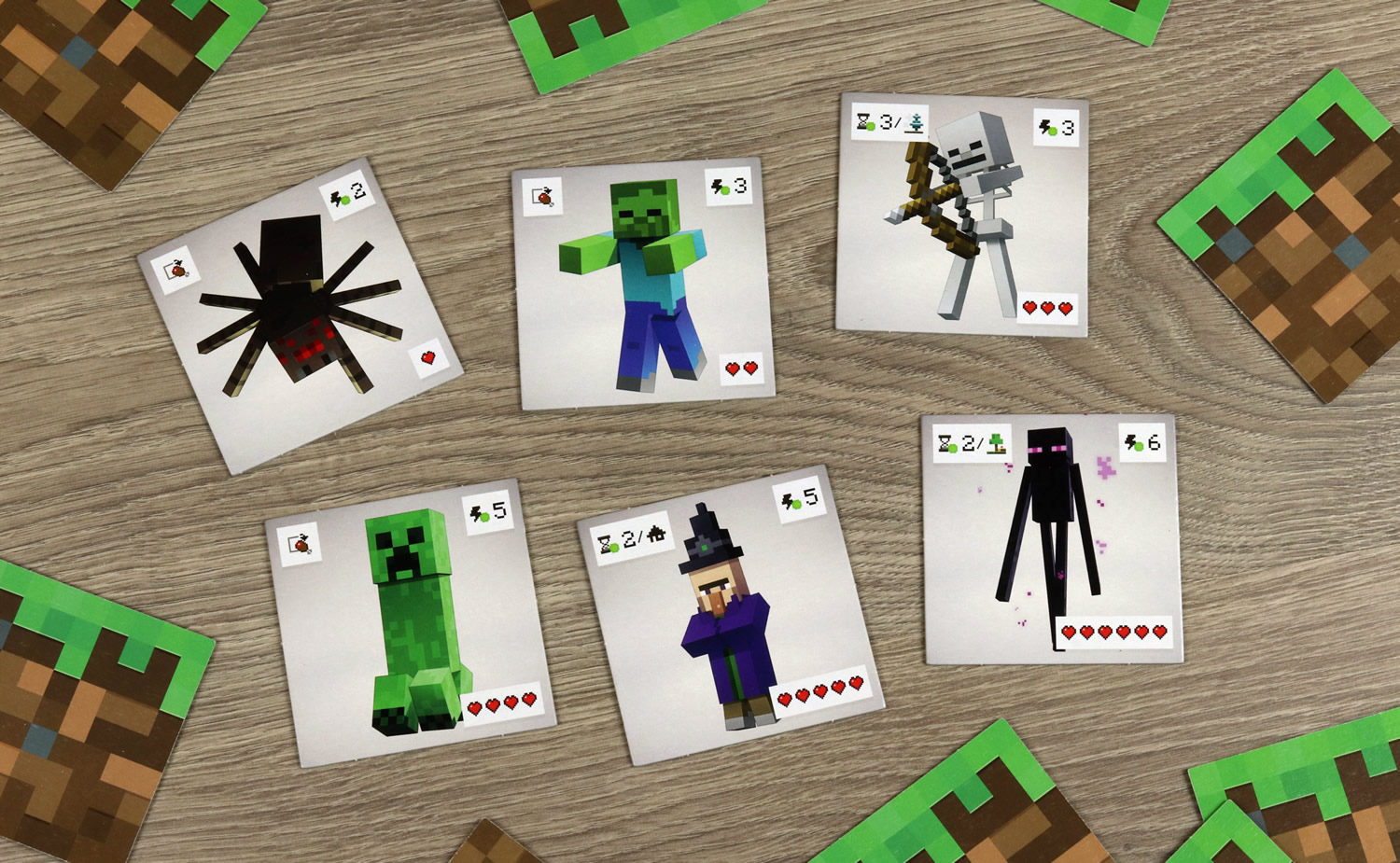 Minecraft il gioco da tavolo - Tessere mostro