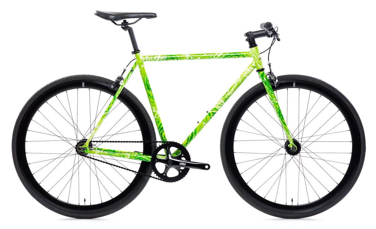 Bicicletta scatto fisso Rick and Morty (verde)