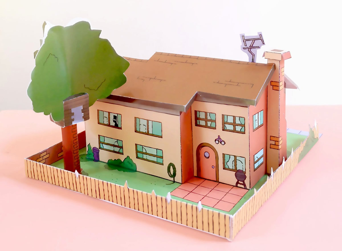 Casa dei Simpson di carta