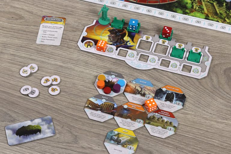 Origins: First Builders (plancia giocatore e distretti)