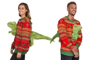 Maglione natalizio T-Rex 3D