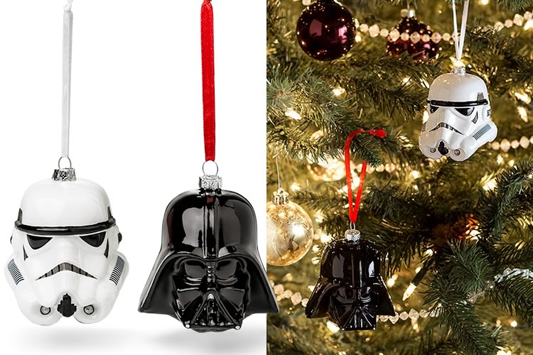 palla di Star Wars di Natale nero Darth Vader vetro 8x8x11cm 